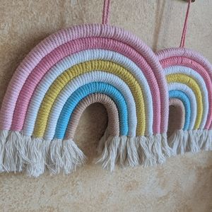 boho rainbow unique  macrame wall decor kid room
